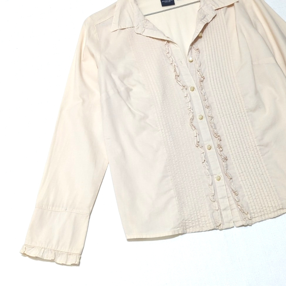 Sonoma Lifestyle | Butter Yellow Blouse | Pilgrim Top | Coquette | Ruffles |